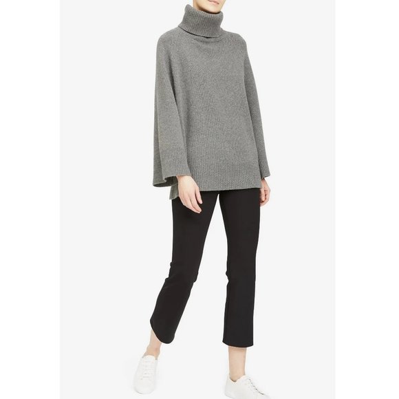 NWT THEORY Turtle Neck Swingy Shape Sweater - Picture 1 of 12